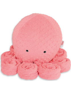 Bobono Χταπόδι Polka Dot Minky Κοραλί 75cm
