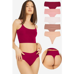 Cottonhill Ψηλόμεσα Γυναικεία String Χωρίς Ραφές Multipack CH6020
