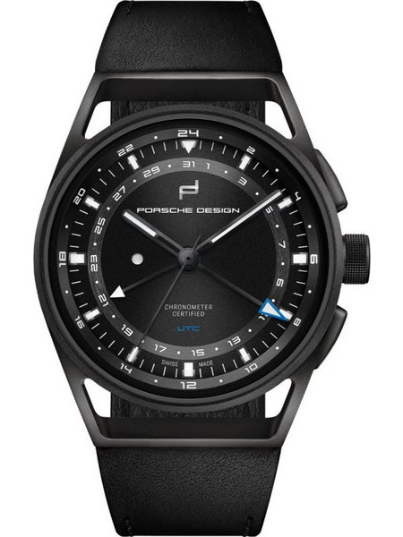Porsche Design Ανδρικό Ρολόι Χρονογράφος με Μαύρο Δερμάτινο Λουράκι 6023400000000