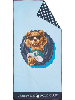 Greenwich Polo Club Bear Relaxing 4043 Παιδική Πετσέτα Θαλάσσης Microfiber Γαλάζια 70x140cm