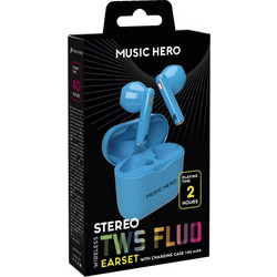 SBS Music Hero Ακουστικά Bluetooth Earbud Fluo Blue