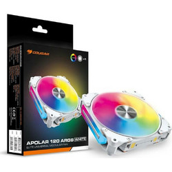 Cougar Apolar 120 Case Fan 120mm ARGB με Σύνδεση 3-Pin 4-Pin PWM White