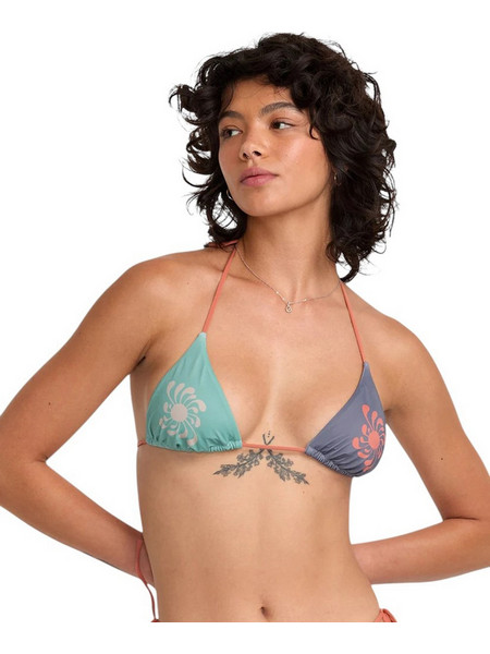 RVCA Bikini Top Τριγωνάκι Navy Μπλε Τιρκουάζ 23O131500-MUL