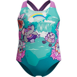 Speedo Learn to Swim Printed Αθλητικό Παιδικό Μαγιό Ολόσωμο για Κορίτσι Πολύχρωμο 8003142-18254