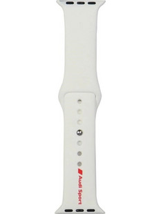 Audi Sport Red Logo Λουράκι Σιλικόνης White (Apple Watch 40 / 41 / 42mm)
