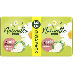 Naturella Ultra Normal Plus Μέγεθος 2 Σερβιέτες με Φτερά για Αυξημένη Ροή 5 Σταγόνες 36τμχ