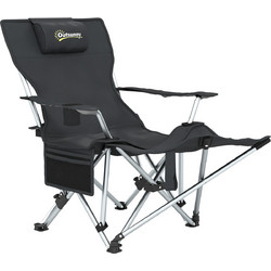 Outsunny Καρέκλα Παραλίας Μαύρη A20-522V00BK