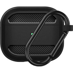 Techsuit Θήκη Σιλικόνης με Γάντζο για Apple AirPods 3 Μαύρη