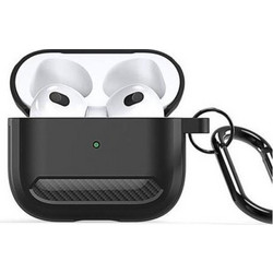 Dux Ducis Θήκη Σιλικόνης με Γάντζο για Apple AirPods 3 Μαύρη