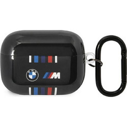 BMW Multiple Colored Lines Θήκη Σιλικόνης με Γάντζο για Apple AirPods Pro 1 Μαύρη