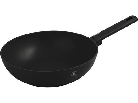 Berlinger Haus Matte Black Collection Wok Αλουμινίου Αντικολλητικό 28cm BH-8180