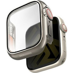 SKINARMA Gado Pro Πλαστική Θήκη Tempered Glass για Apple Watch 4 / 5 / 6 / SE 41mm Μπεζ