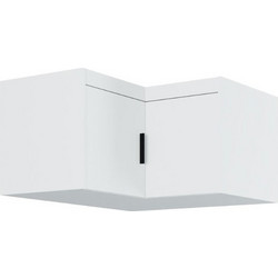 PoliHome Δίφυλλο Πατάρι Ντουλάπας Ester Λευκό 97.8x97.8x55cm 162763889