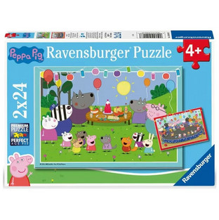 Παιδικό Puzzle Ravensburger Peppa Pig Party 2x24 Κομμάτια
