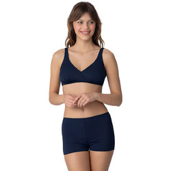 Kom Bikini Set Τριγωνάκι Ψηλόμεσο Boxer Μαύρο 1M13MBSY191
