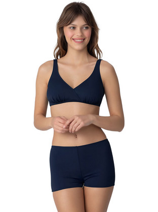 Kom Bikini Set Τριγωνάκι Ψηλόμεσο Boxer Μαύρο 1M13MBSY191