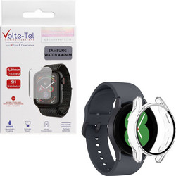 Volte-Tel Πλαστική Θήκη Tempered Glass για Samsung Galaxy Watch 4 40mm Διαφανής