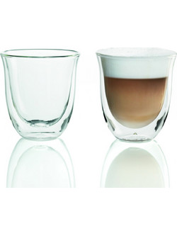 DeLonghi Σετ Φλιτζάνια Cappuccino & Latte Γυάλινα Διαφανή 190ml 2τμχ
