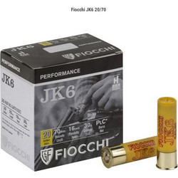 Fiocchi Performance JK6 Φυσίγγια Συγκέντρωσης 20Cal 70mm 30gr 25τμχ