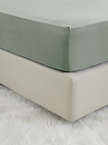 Nima Σεντόνι King Size Βαμβακερό με Λάστιχο 180x200+40 Tender Rock Green