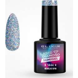 Elixir Laser Diamond 1443 Glittered Pickle Ημιμόνιμο Βερνίκι Νυχιών 8ml