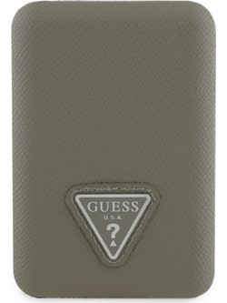 Guess Grained Triangle Logo Wireless Magsafe Power Bank 5000mAh 15W Brown