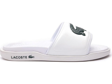 Lacoste Ανδρικές Παντόφλες Καλοκαιρινές Λευκές 49CMA0038-1R5