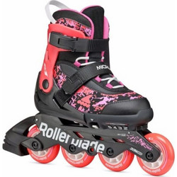 Rollerblade Microblade SL Inline Αυξομειούμενα Rollers Ενηλίκων Μαύρα Κοραλί