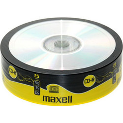 Maxell 624035.40.TE Εγγράψιμα CD-R 52x 700MB 25τμχ