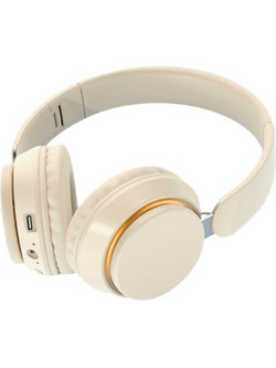 SAZ-J2 Ασύρματα Bluetooth Ακουστικά On Ear Μπεζ