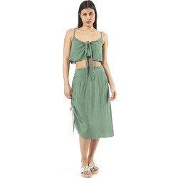 Verde Καλοκαιρινό Γυναικείο Σύνολο Crop Top & Φούστα Χακί 62-0002
