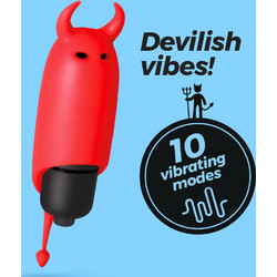 Crushious O Pet Devil Pocket Vibe Κλειτοριδικός Δονητής 9.2cm Κόκκινος
