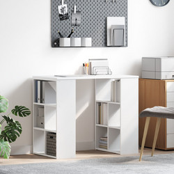 vidaXL Γραφείο Ξύλινο με Βιβλιοθήκη 869506