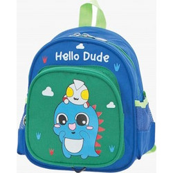Bartuggi Hello Dude Σχολική Τσάντα Πλάτης Νηπιαγωγείου Μπλε Πράσινη