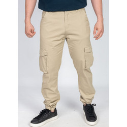 Paco & Co Ανδρικό Παντελόνι Cargo Joggers Ελαστικό Κανονική Εφαρμογή Μπεζ 2548303