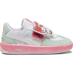 Puma Hellow Kitty Palermo Παιδικά Sneakers Λευκά Πράσινο Mint Ροζ 402287-01