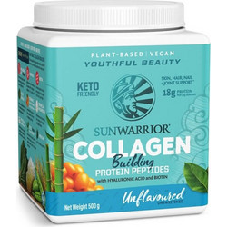 Sunwarrior Collagen Building Protein Peptides Unflvoured Φυτική Πρωτεΐνη Χωρίς Λακτόζη 500gr