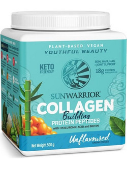 Sunwarrior Collagen Building Protein Peptides Unflvoured Φυτική Πρωτεΐνη Χωρίς Λακτόζη 500gr