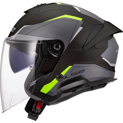 LS2 OF618 Verso II Air Matt Black Yellow Κράνος Μηχανής Jet 1500gr