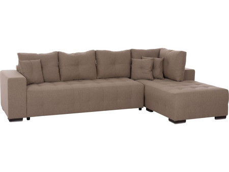 HomeMarkt Trendston Γωνιακός Καναπές Κρεβάτι Δεξιά Γωνία με Αποθηκευτικό Χώρο Μπεζ 298x177x95cm HM3302.03R