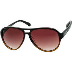 Moritz MO11104 Ανδρικά Γυαλιά Ηλίου Aviator Κοκάλινα Μαύρα με Καφέ Φακό