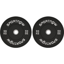 Sportnow Σετ Δίσκοι Ολυμπιακού Τύπου Rubber Cover 2x20kg Φ50mm A91-374V03BK