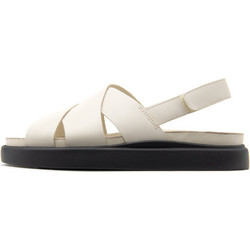 Clarks Aristella Sun Δερμάτινα Γυναικεία Σανδάλια Ανατομικά Εκρού 26181257