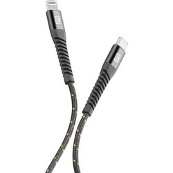 Cellular Line Braided USB-C to Lightning Cable 1.2m Black TETRACABC2LMFI1MK