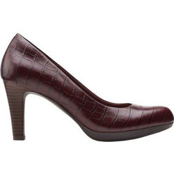 Clarks Adriel Ανατομικές Γόβες Δερμάτινες με Λεπτό Ψηλό Τακούνι & Φιάπα Μπορντό 26151330