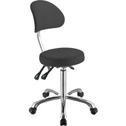 Weelko Comfort Τροχήλατο Ιατρικό Σκαμπό με Πλάτη Γκρι