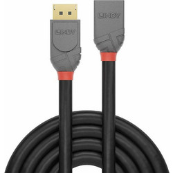 Lindy Καλώδιο DisplayPort 1.4 to DisplayPort Female 3m Black 36498