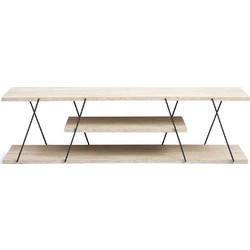 Hanah Home Έπιπλο Τηλεόρασης Μοριοσανίδα Μόκα Μ120xΠ30xΥ33cm Canaz 854KLN3087