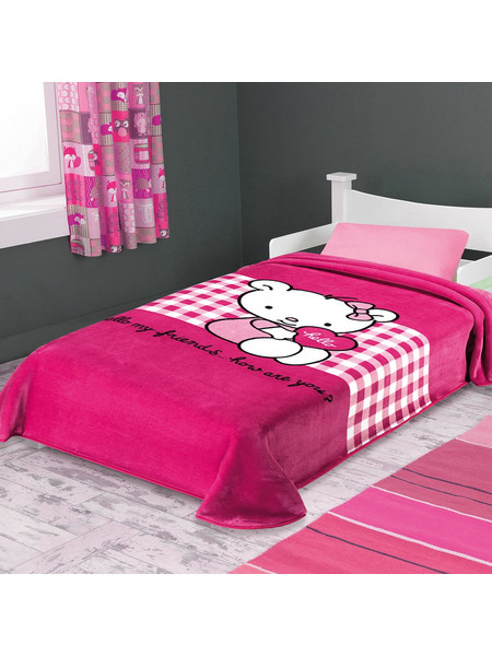 Belpla Ster 272 Παιδική Κουβέρτα Βελουτέ Hello Kitty 160x220 Φούξια