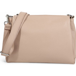 Passaggio Leather Γυναικεία Τσάντα Χιαστί Δερμάτινη Nude με Στενό Λουρί 5806-KR-11